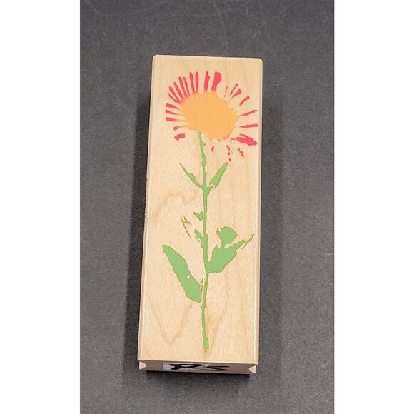 Hero Rubber Stamp Sunflower Daisy Craft Card Paper Scrapbook - Picture 1 of 5